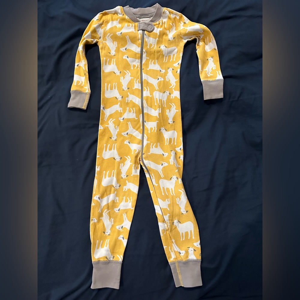 One piece Hanna Andersson pajamas, goat print
